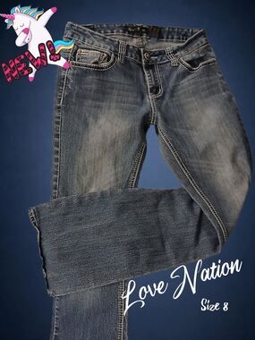 Love Nation Dark Wash Straight-Leg Jeans